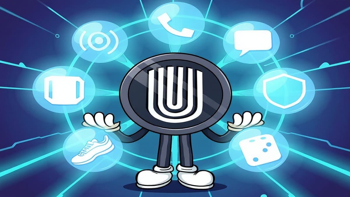 Unetwork mascot surrounded by seven orbiting task icons representing all task types