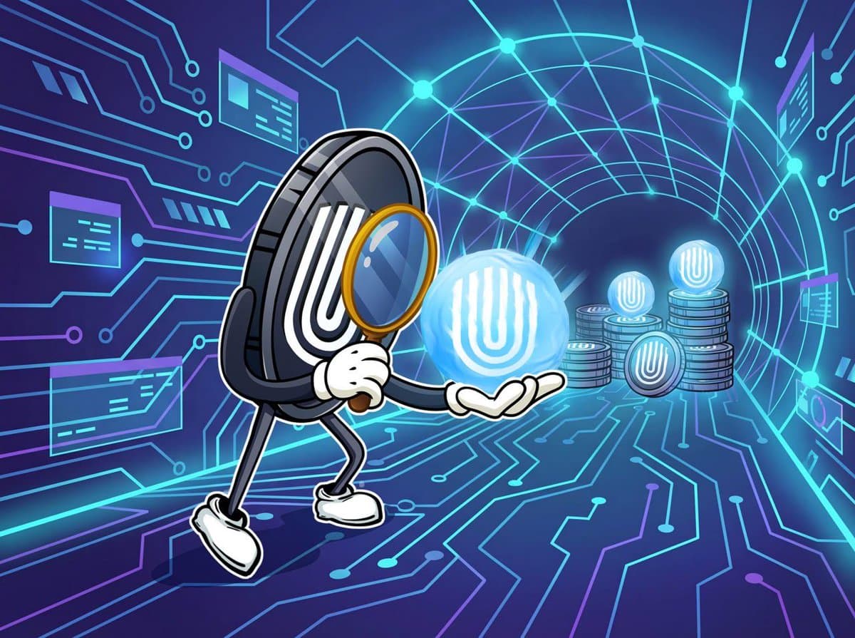Unetwork mascot verifying connectivity routes and earning rewards
